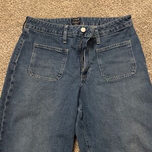 J. Crew 30Tall wide leg Jeans in Classic Blue